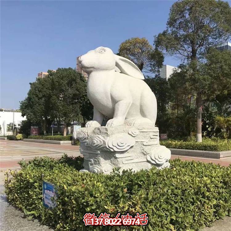 精美十二生肖大理石石雕，高端戶外園林裝飾
