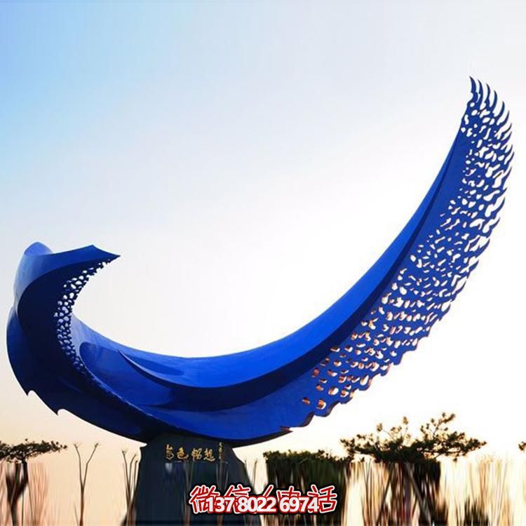 不銹鋼雕塑裝置，繽紛綠化帶景觀