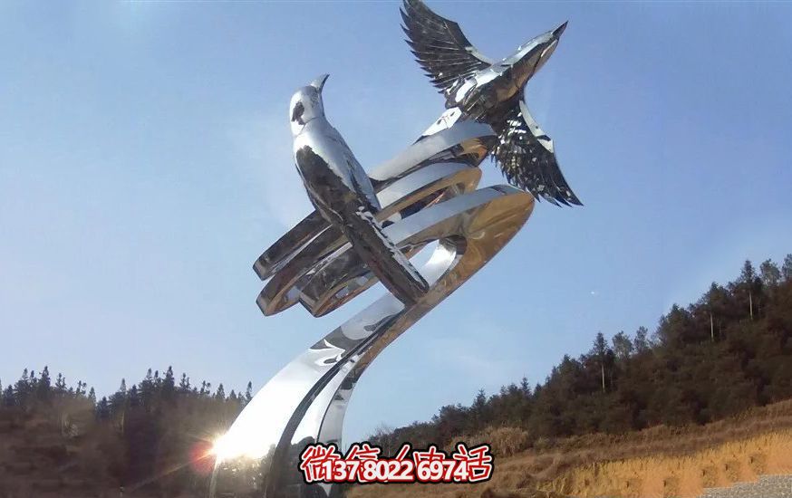 不銹鋼和平鴿雕塑，營造和諧的園林景觀