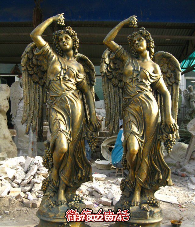 玻璃鋼四季女神仿銅人物戶(hù)外廣場(chǎng)景觀女孩雕塑