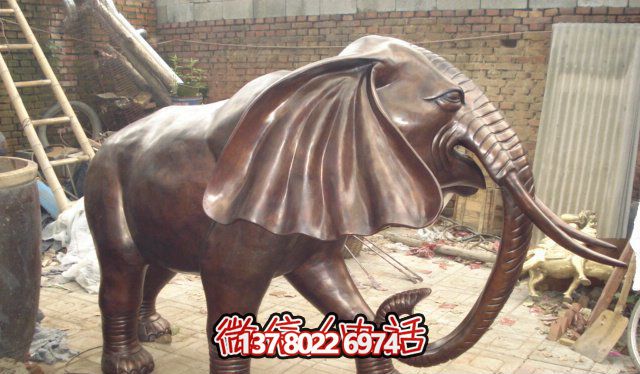 創(chuàng)意仿銅大象雕塑，美化環(huán)境景觀