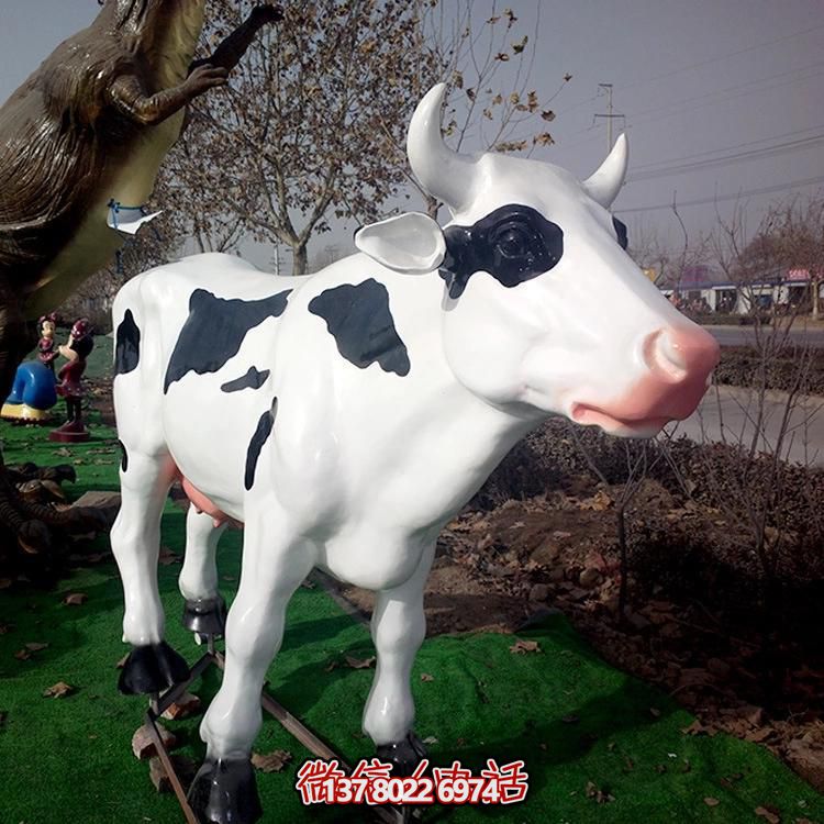 玻璃鋼制仿真奶牛擺件，裝點你的戶外農場