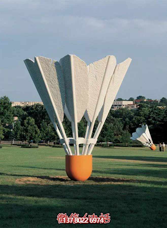 多功能玻璃鋼仿真雕塑羽毛球框,為戶外草坪增色 多功能玻璃鋼仿真雕塑羽毛球框,為戶外草坪增色