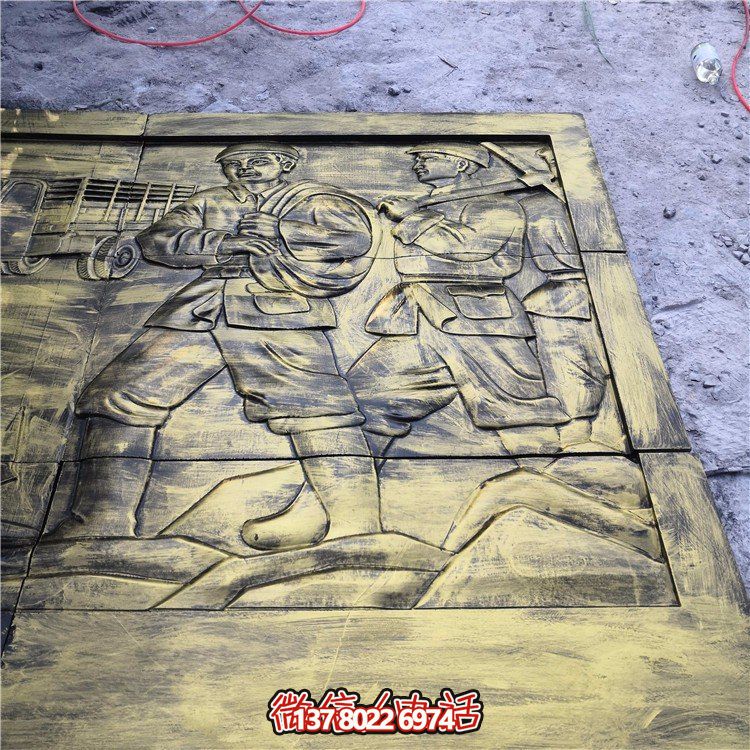 銅雕浮雕人物室內(nèi)庭院壁畫(huà)雕塑