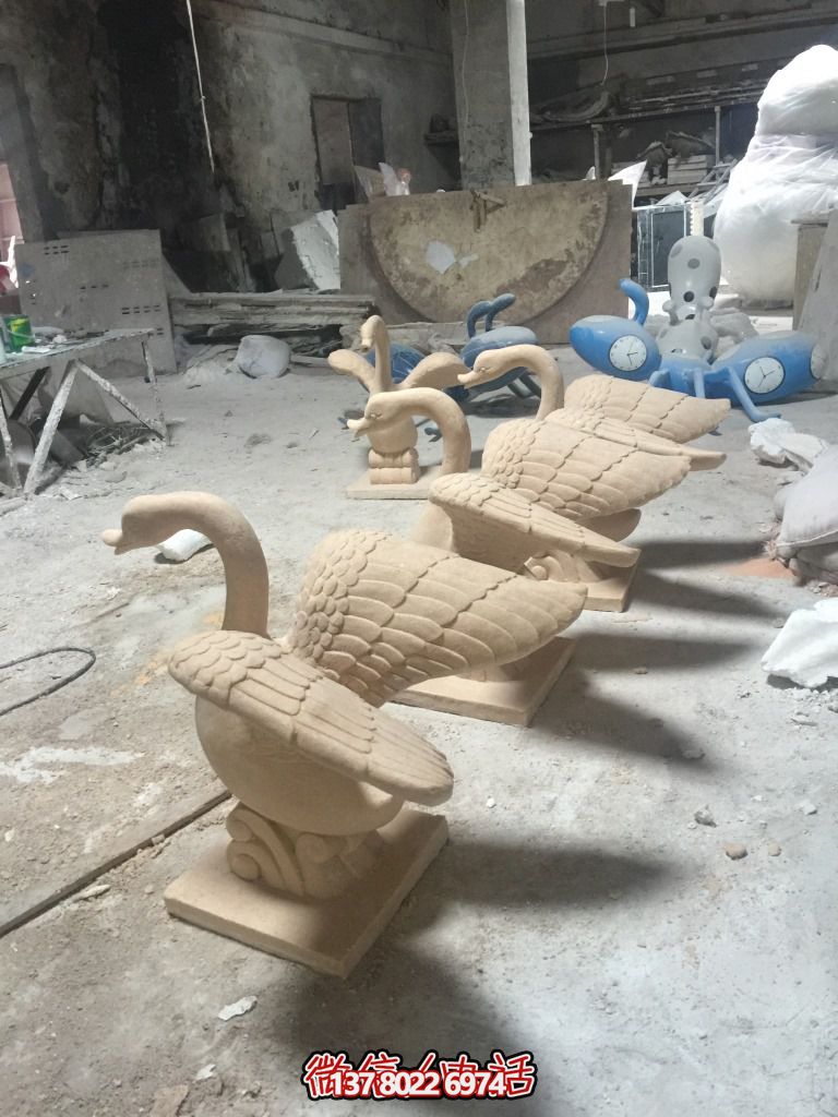 景區戶外大理石花崗巖景觀天鵝雕塑 景區戶外大理石花崗巖景觀天鵝雕塑