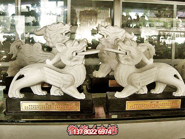 公司酒店辟邪鎮宅漢白玉石雕貔貅雕塑 公司酒店辟邪鎮宅漢白玉石雕貔貅雕塑