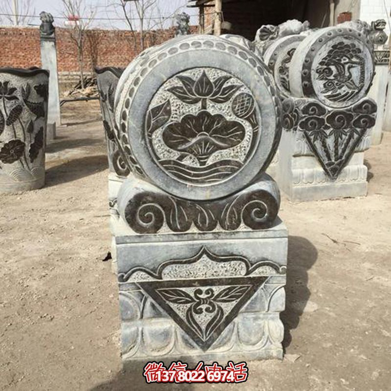 城市廣場(chǎng)門墩仿古抱鼓石中式庭院別墅招財(cái)門墩擺件