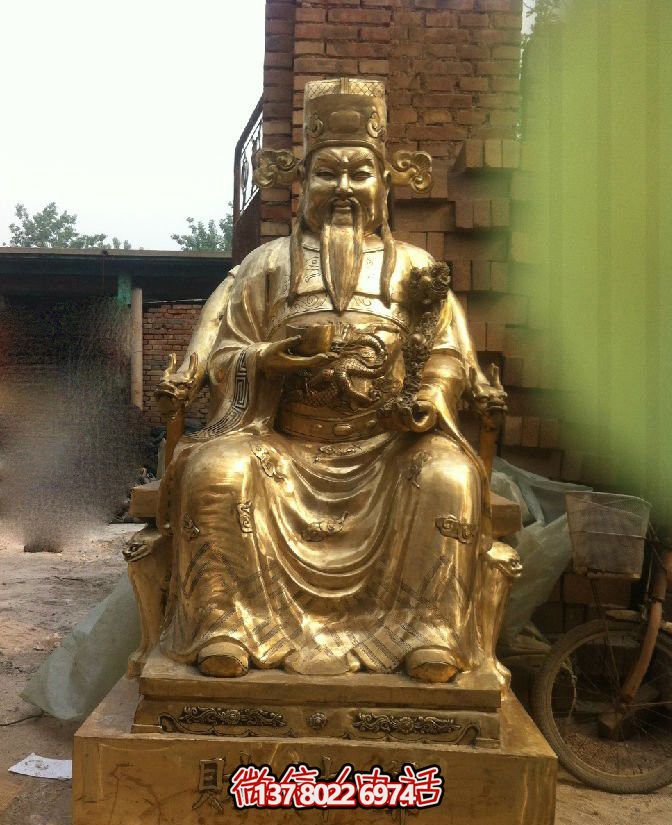 坐式財神爺銅雕家用企業招財財神雕塑 坐式財神爺銅雕家用企業招財財神雕塑